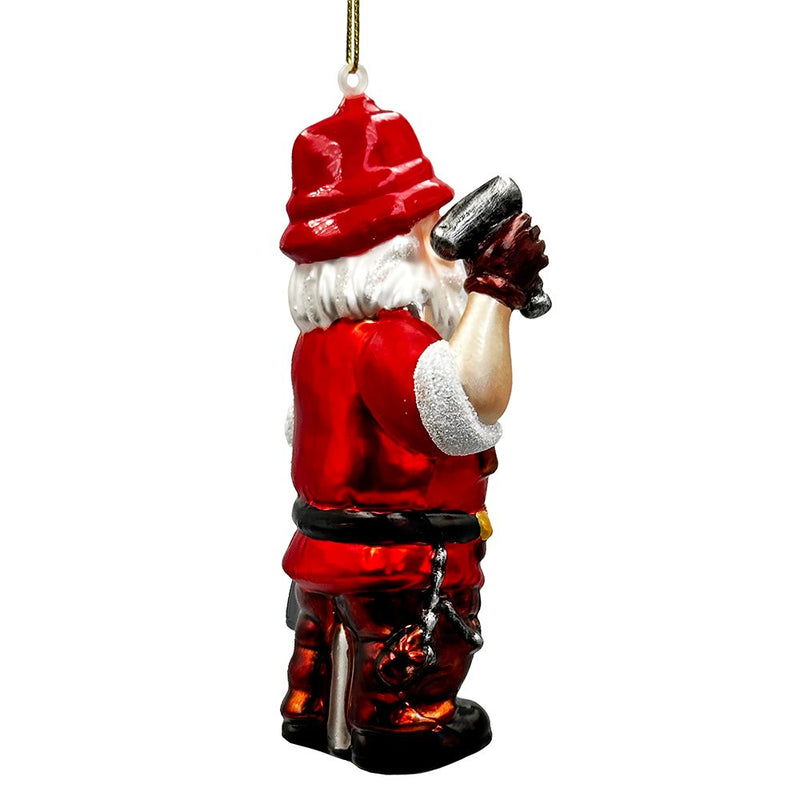 Handyman Santa Glass Ornament, Skilled Builder, Tradesman and Repairman Gift