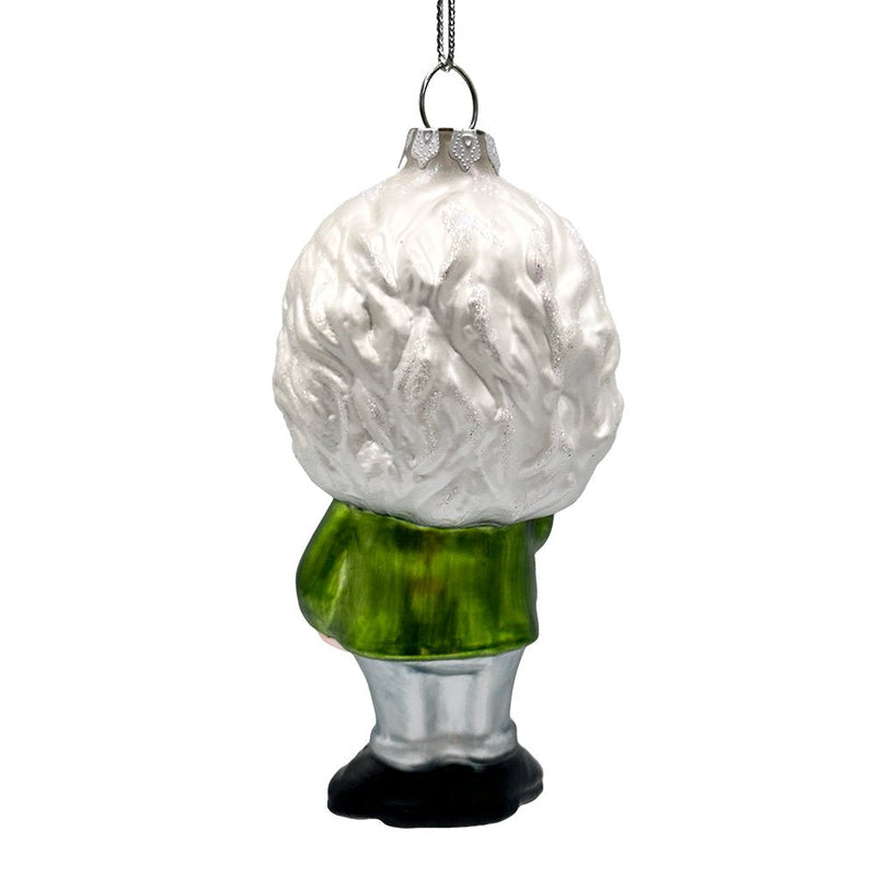 Albert Einstein Handcrafted Glass Ornament, Science and Physics Themed Christmas Gift