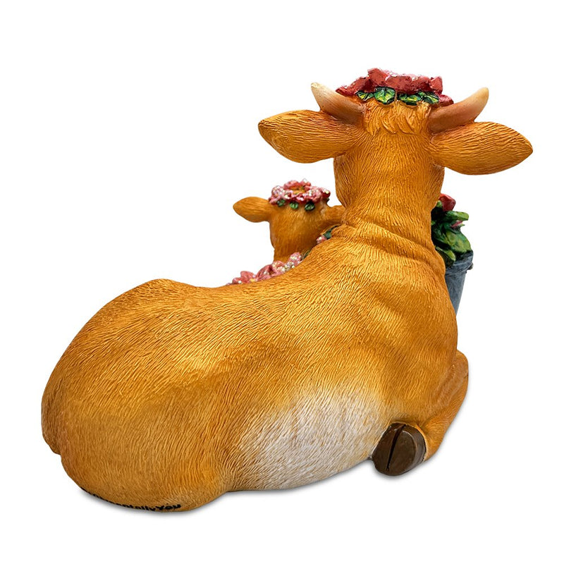 Best Mom Cow and Calf Charming Figurine, 6" Keepsake Jersey Statue and Mother’s Day Gift