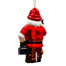 Handyman Santa Glass Ornament, Skilled Builder, Tradesman and Repairman Gift