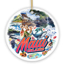 Majestic Maui Island Christmas Ornament, Hawaiian Tropical Paradise Gift and Travel Souvenir