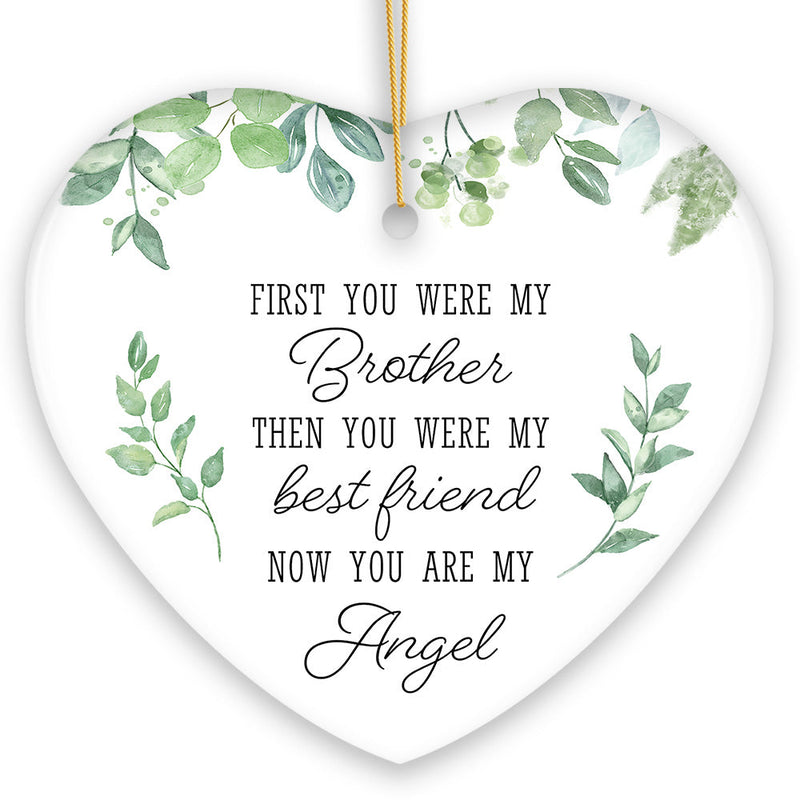 My Brother, My Angel Ornament, Sentimental Memorial Christmas Gift