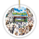 Artistic San Diego Zoo Classic Handcrafted Ornament, California State Ceramic Souvenir and Tree Decor