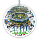 Artistic Silicon Valley Ceramic Ornament, Gift for Technology Enthusiast