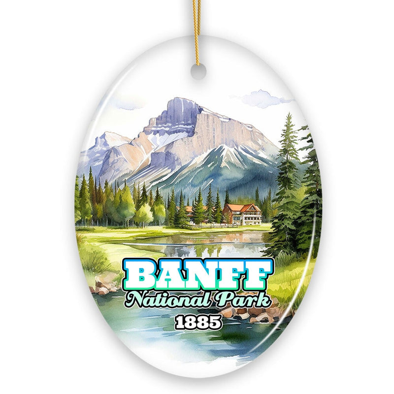 Banff National Park Paradise Ornament, Canada’s Natural Wonders Traveler Souvenir