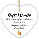 Best Friends Just Want Your Wine or Beer Ornament, Funny Friendship Christmas Gift