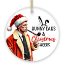 Bunny Ears & Christmas Cheers Ornament, Playboy Holiday Humor
