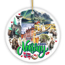 Charming Norway Ornament, Scandinavian Fjord Landmarks Christmas Gift and Oslo Souvenir