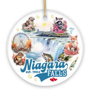 Classically Artistic Niagara Falls Art Ornament, Canadian and New York Paradise Souvenir