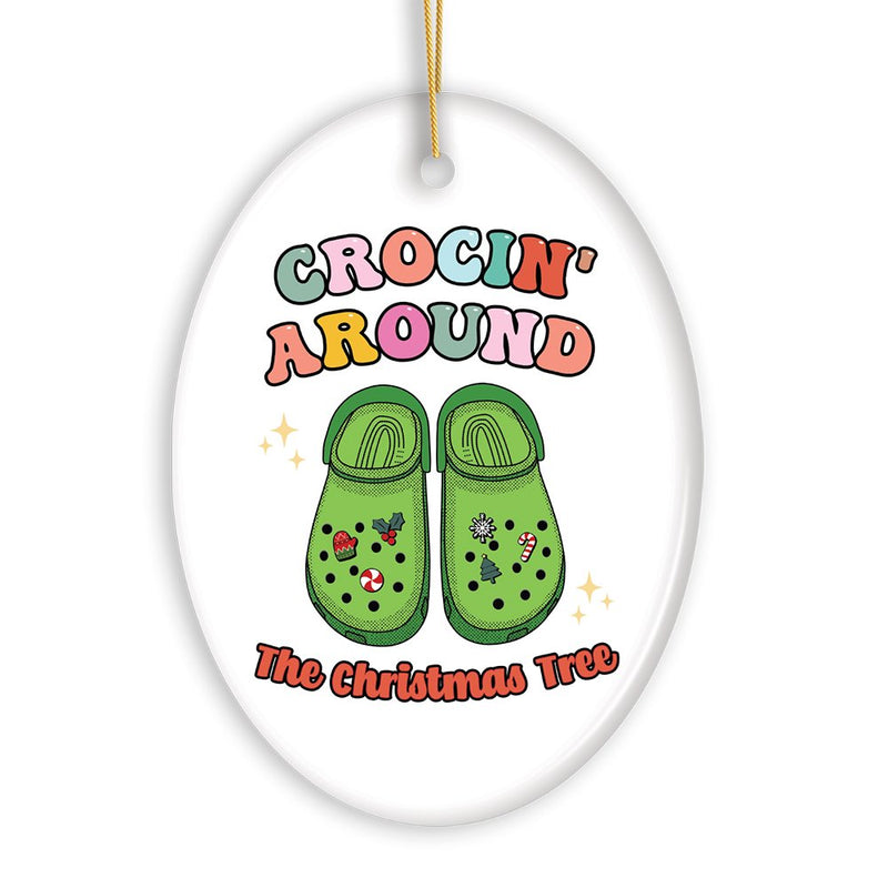 Crocin’ Around The Christmas Tree Joyfully Funny Christmas Ornament