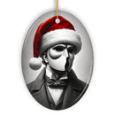 Dark Elegance Phantom of the Opera Santa Ornament, Mysterious Holiday Decor for Haunted Homes