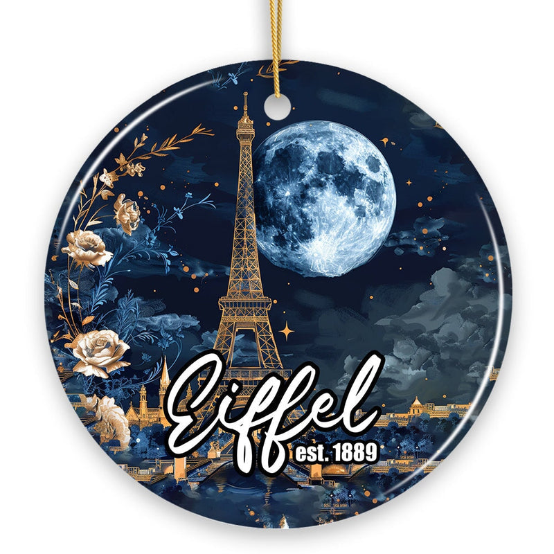 Eiffel Tower Majestic Night View Christmas Ornament, France Souvenir and Gift