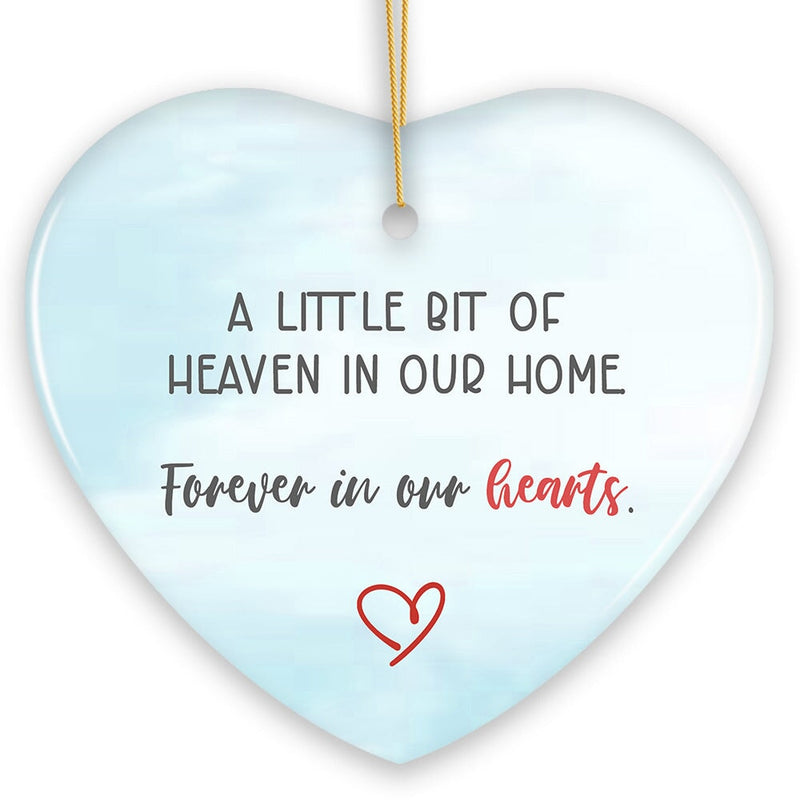Forever in Our Hearts Heaven’s Little Light Ornament, Christmas Memory Gift
