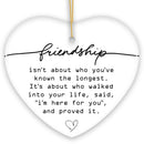Friends are Here For You Quote Ornament, Sentimental Friendship Christmas Gift