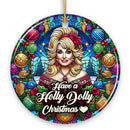 Have a Holly Dolly Christmas Ornament, Marvelous Country Keepsake