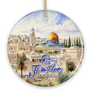 Jerusalem Israel Classic Artwork Ornament, Jewish Souvenir and Gift