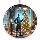 Nikola Tesla Christmas Ornament, Scientific Gift for Science Nerd or Teacher
