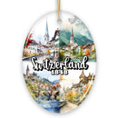 Picturesque Switzerland Landmarks Ornament, Bern Travel Souvenir and Christmas Gift
