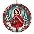 Red Riding Hood Christmas Ornament, Beautiful Fairytale Princess Christmas Gift and Decor