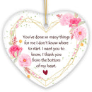 Thank You From The Bottom of My Heart Christmas Ornament, Appreciation Gift for Friends and Family