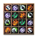 The Face of Spooky Horror 16 Piece Ornament Shatterproof Bundle Set, Halloween Pumpkin, Zombie, and Goblin