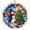 Winter Festivity Top Hat Snowman Ornament, Radiant Tree with Holiday Spirit Keepsake and Gift