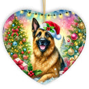 Winter Wonderland German Shepherd Ornament, Gift and Decor for Cozy Christmas