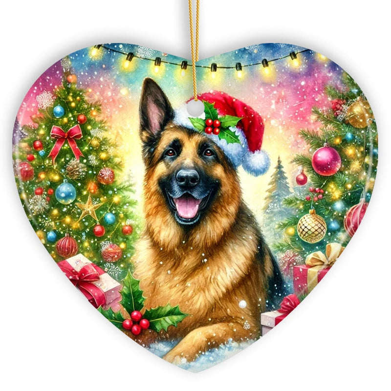 Winter Wonderland German Shepherd Ornament, Gift and Decor for Cozy Christmas