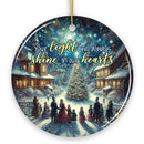 Your Light will Always Shine in Our Hearts Ornament, Enchanting Victorian Christmas Memorial Gift