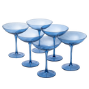 Cobalt Blue Colored Champagne Coupe Glasses 12oz Set of 6