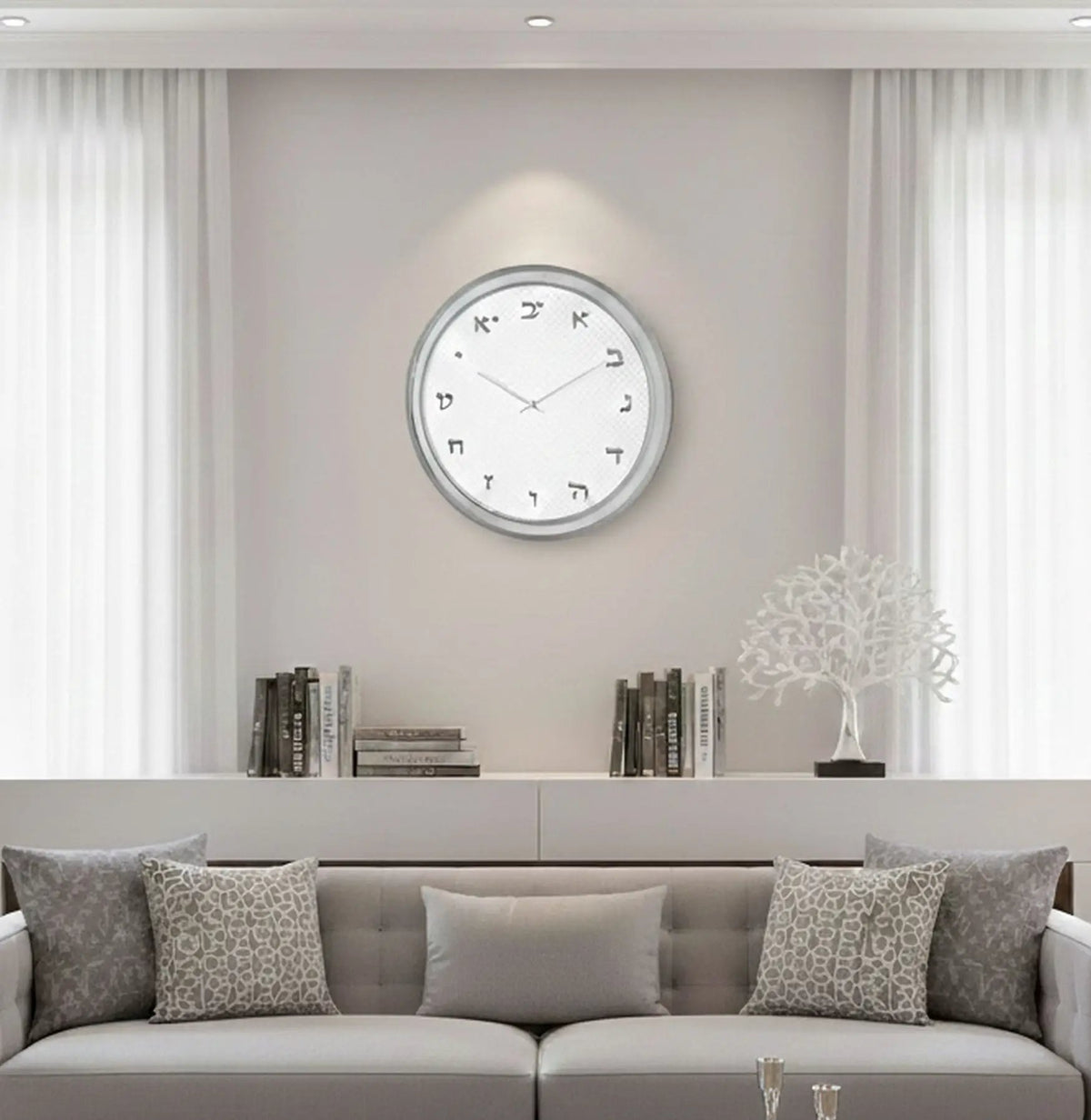 Woven Leatherite Wall Clock, photo 4 of 6