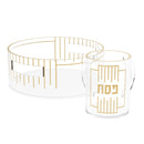 Linear Pesach Washing Cup & Bowl Set by Feldart