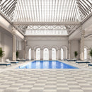 Beige Natural Travertine Look Porcelain Pavers