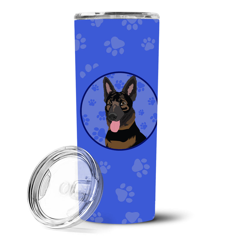 German Shepherd Bicolor  Stainless Steel 20 oz Skinny Tumbler