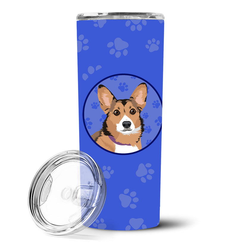Pembroke Welsh Corgi Sable and White  Stainless Steel 20 oz Skinny Tumbler