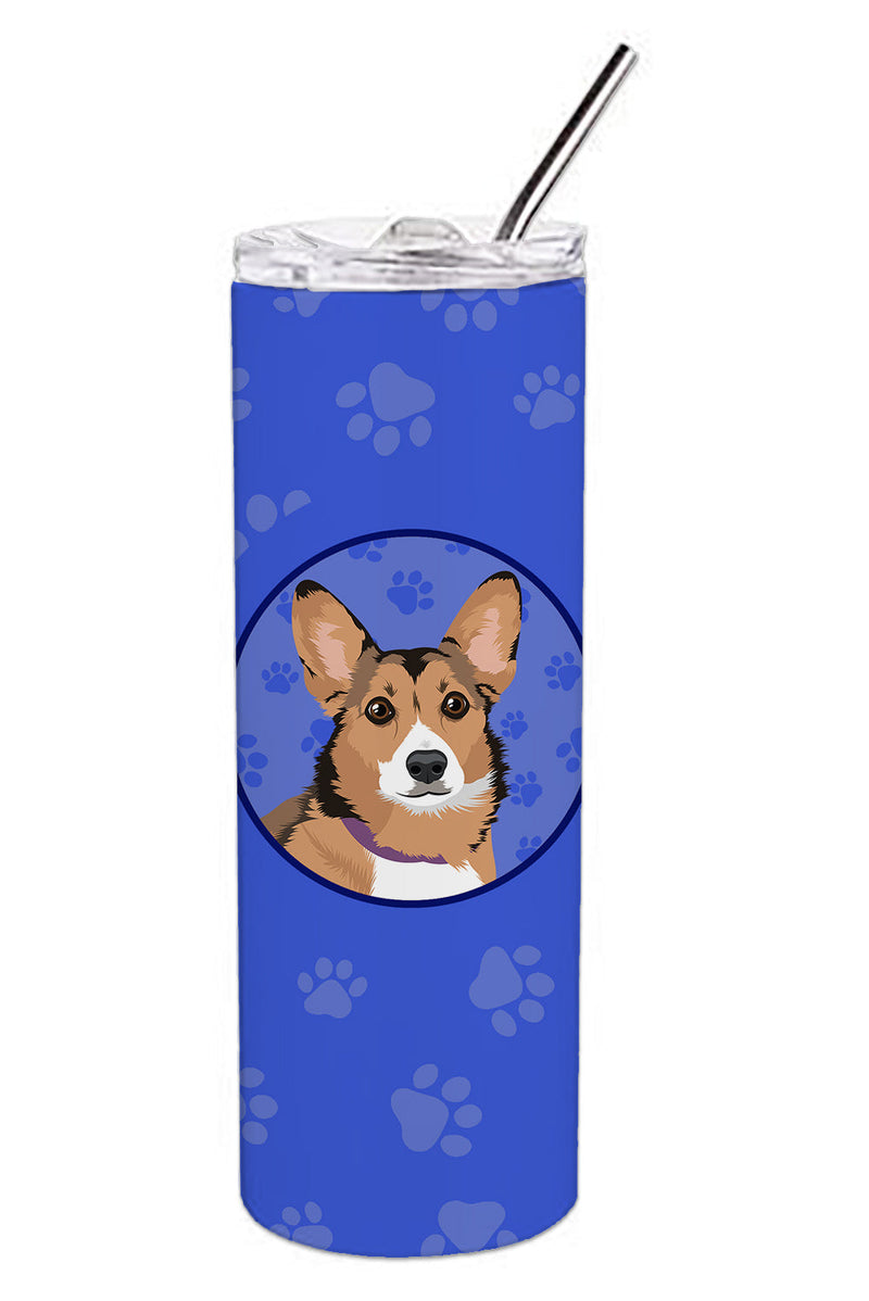 Pembroke Welsh Corgi Sable and White  Stainless Steel 20 oz Skinny Tumbler