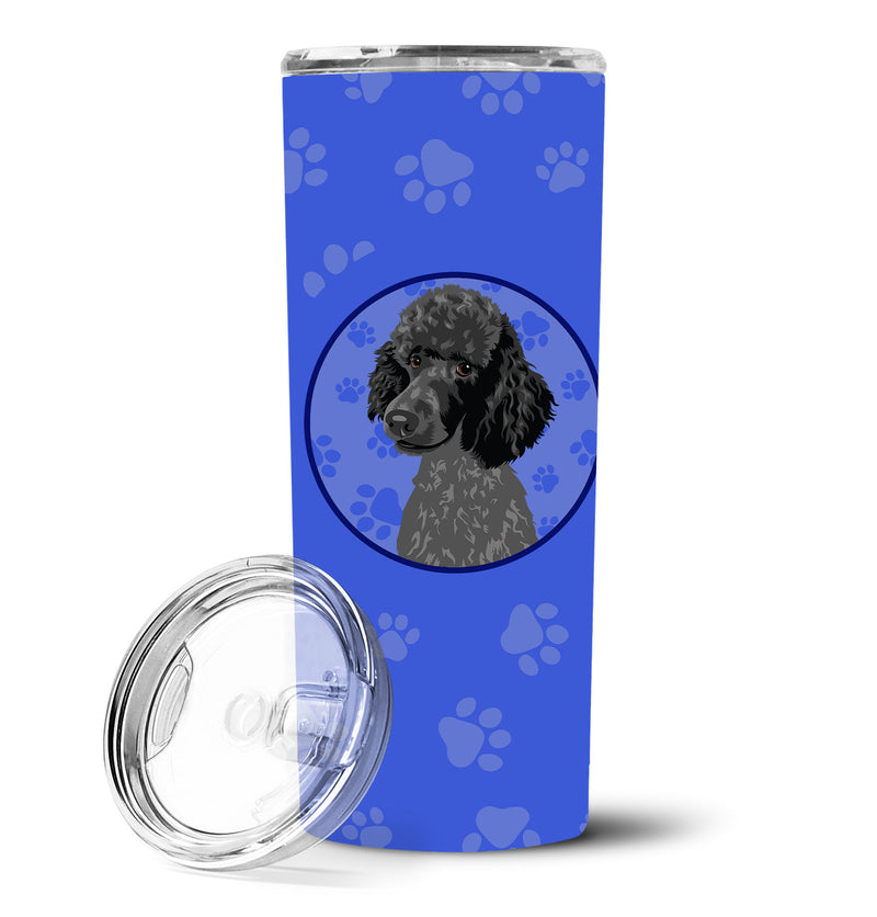 Poodle Standard Black  Stainless Steel 20 oz Skinny Tumbler