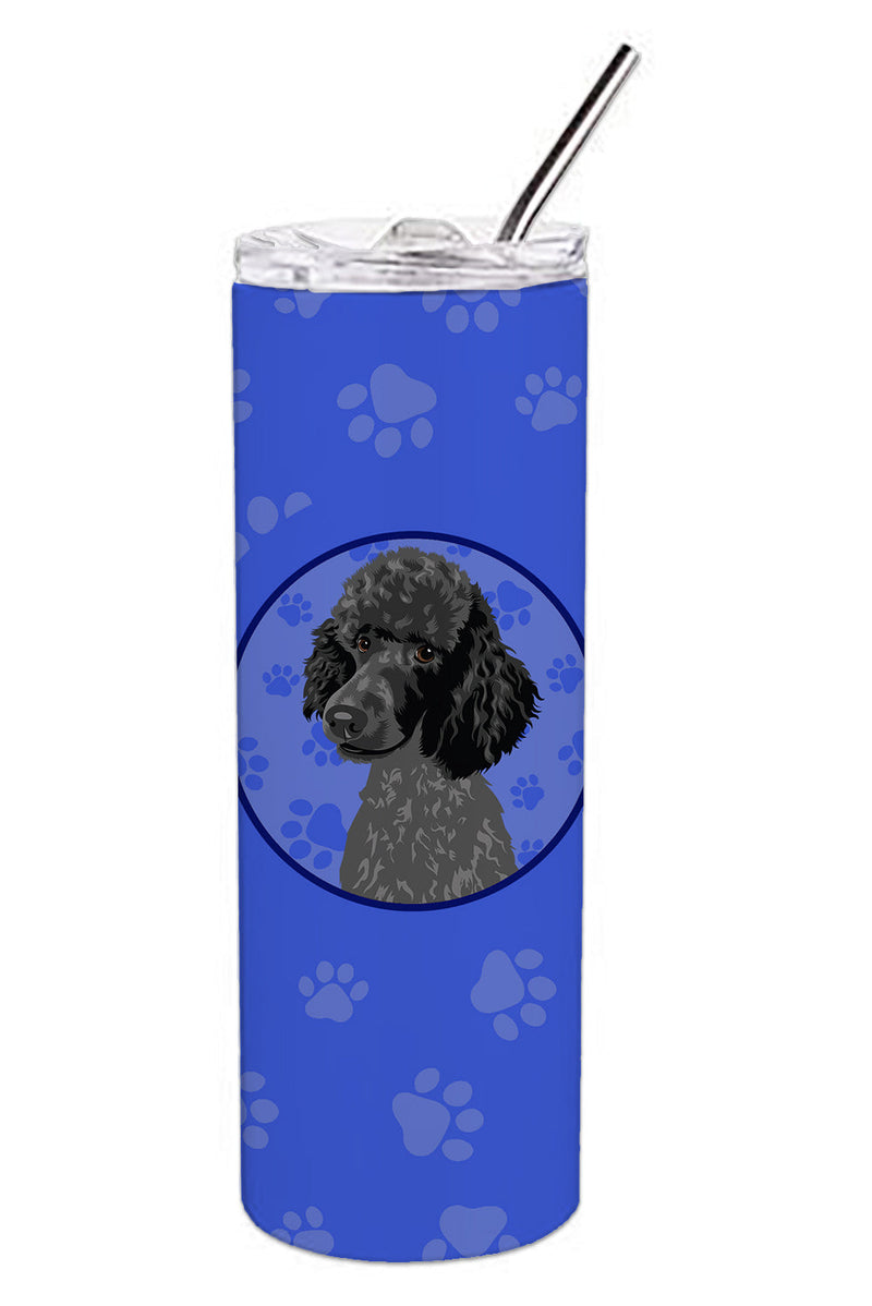 Poodle Standard Black  Stainless Steel 20 oz Skinny Tumbler
