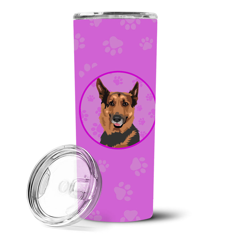 German Shepherd Red Sable Stainless Steel 20 oz Skinny Tumbler