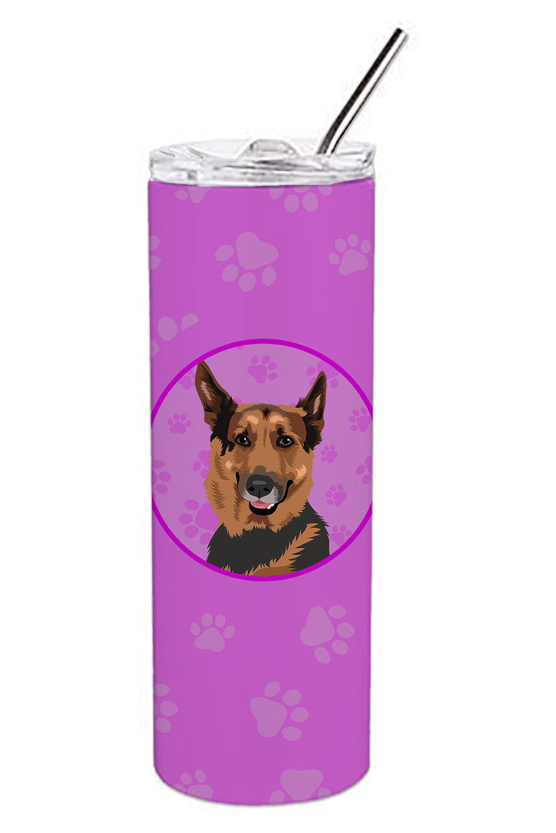 German Shepherd Red Sable Stainless Steel 20 oz Skinny Tumbler