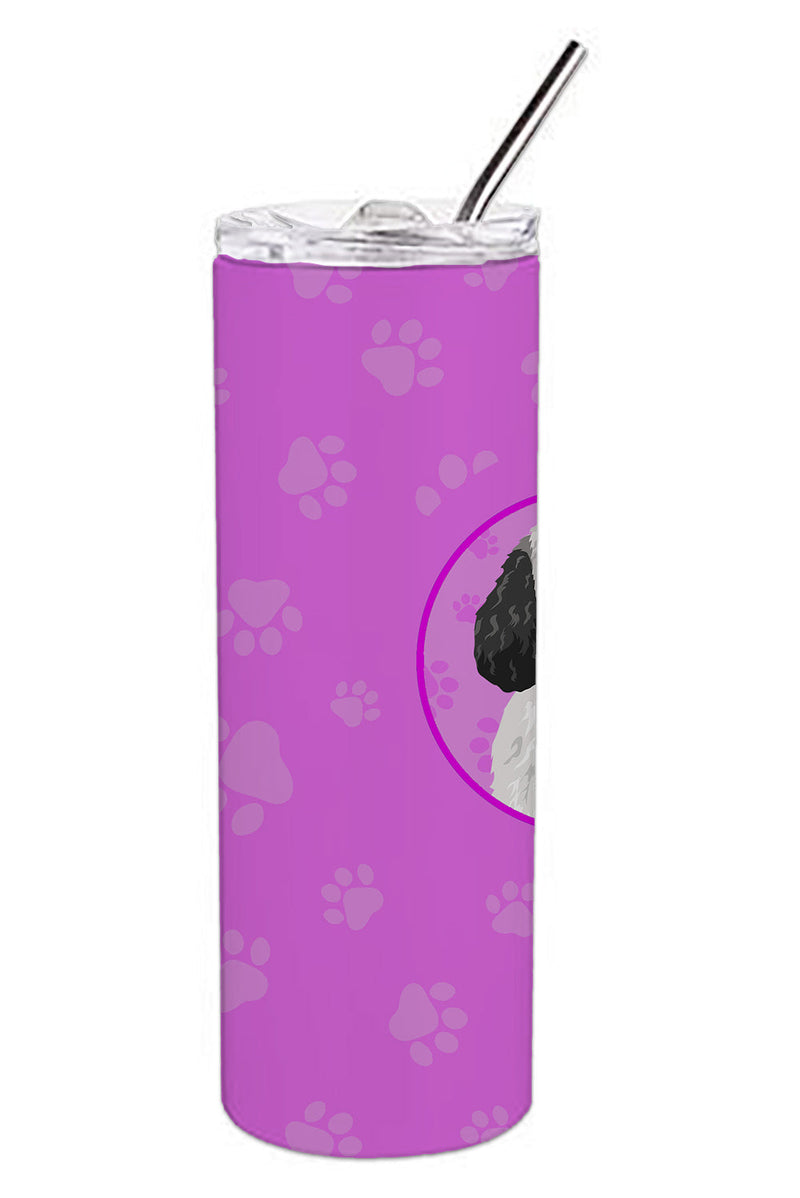 Poodle Standard Silver Stainless Steel 20 oz Skinny Tumbler