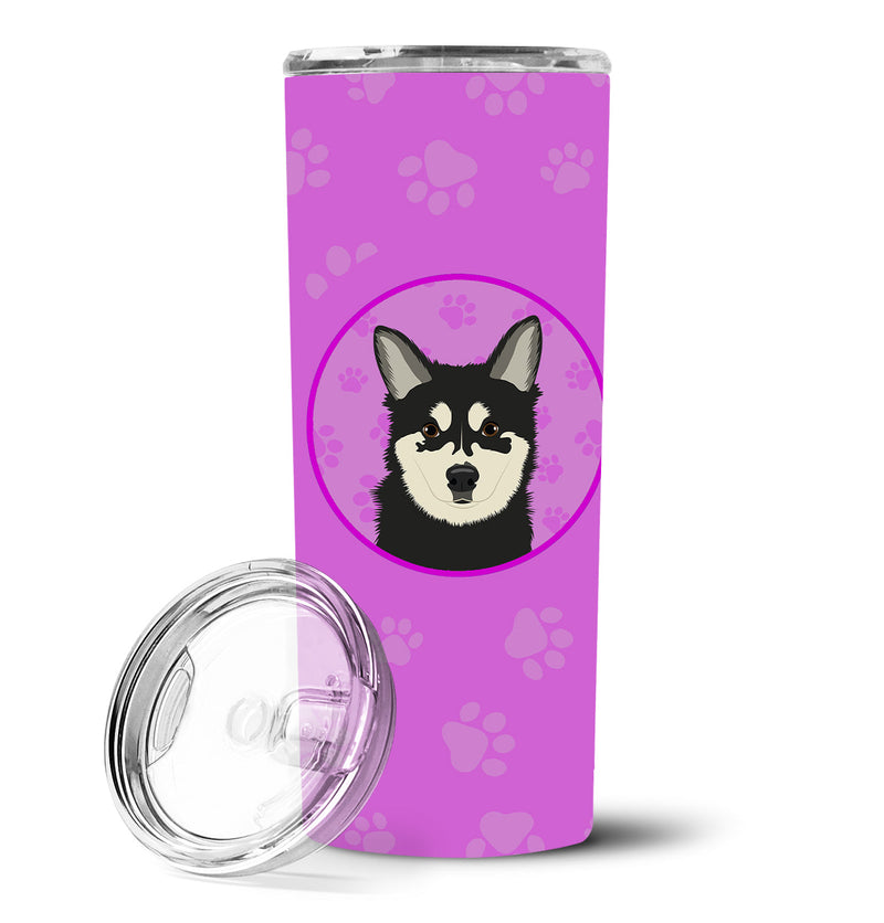 Shiba Inu Husky Mix Stainless Steel 20 oz Skinny Tumbler