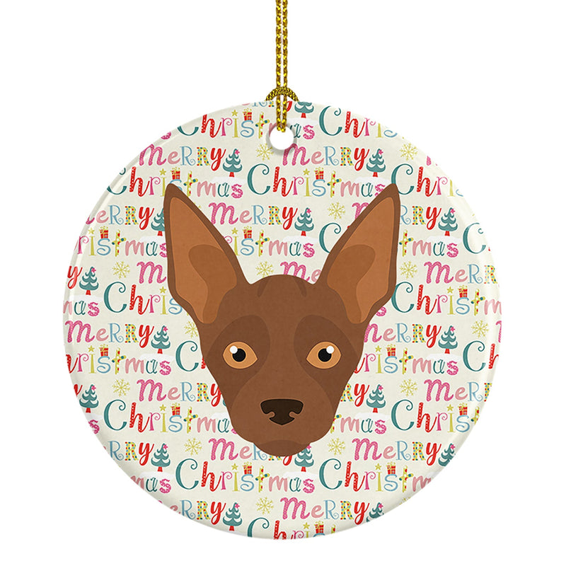 Abyssinian Sand Terrier Merry Christmas Ceramic Ornament