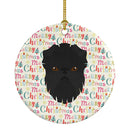 Affenpinscher Merry Christmas Ceramic Ornament