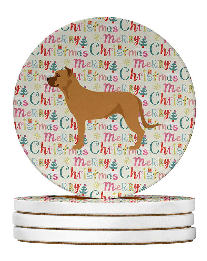 Alano Espanol Spanish Bulldog Large Sandstone Coasters Pack of 4