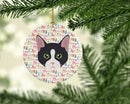 American Polydactyl Cat Christmas Ceramic Ornament