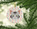 American Shorthair Cat Christmas Ceramic Ornament