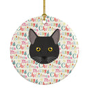 Bombay Cat Christmas Ceramic Ornament