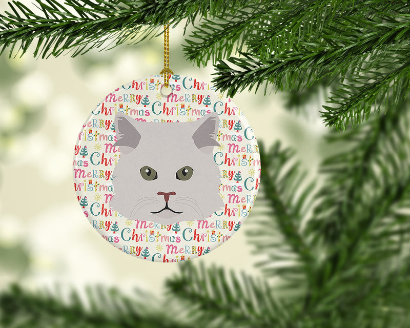 Persian Traditional Cat Christmas Ceramic Ornament