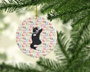 American Polydactyl Cat Christmas Ceramic Ornament